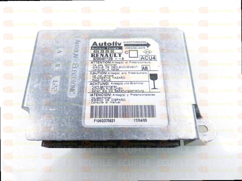 AUTOLIV ACU4 604289900 RENAULT MEGANE II 8200481129--A AB EEPROM 95160