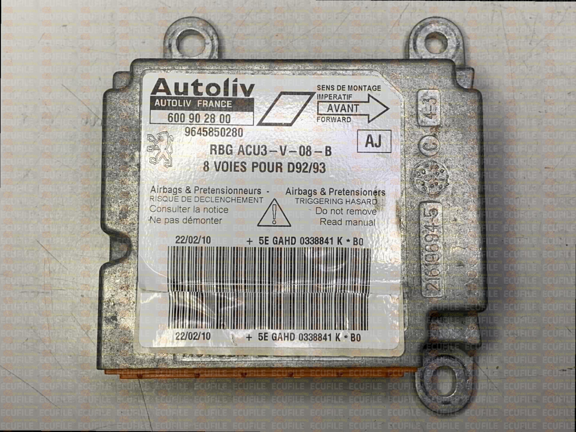 AUTOLIV 600902800 PEUGEOT 406 9645850280 AJ