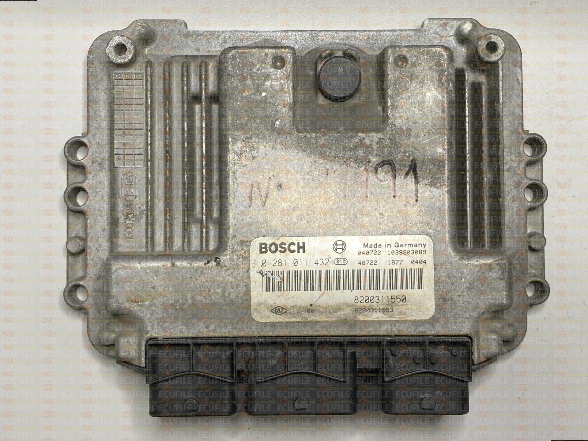 BOSCH EDC15C13-6.2 0281011432 NISSAN INTERSTAR I 2.5 DCI 115HP 8200311550 8200311553 1037370496-7090