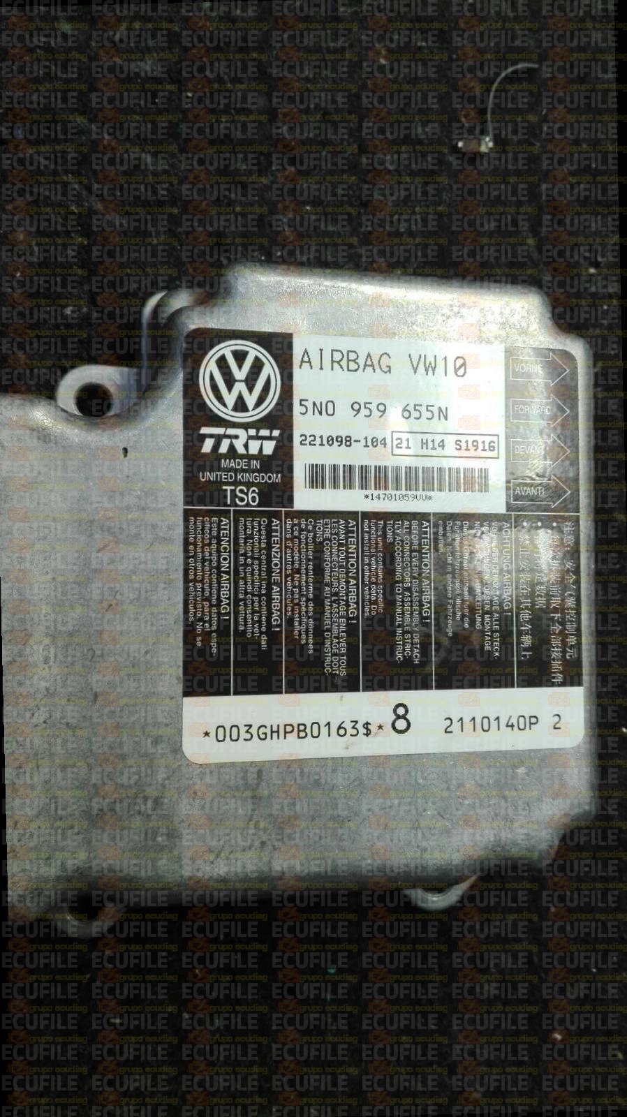 TRW 391240 SEAT LEON 5N0959655J VW10 21 H14 S1916