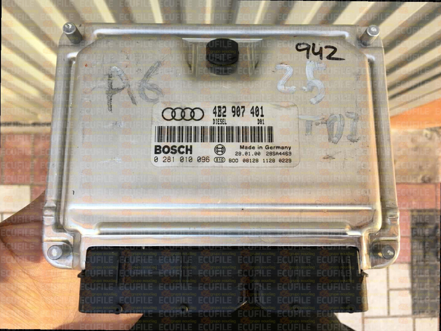 BOSCH EDC15VM+2.M1 0281010096 AUDI A6 2.5 TDI V6 180HP 4B2907401 1037354337
