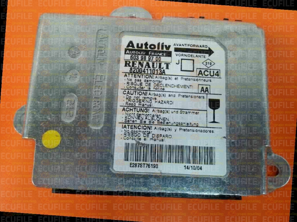 AUTOLIV ACU4 603989700 RENAULT SCENIC II 8200411013A AA EEPROM 95160