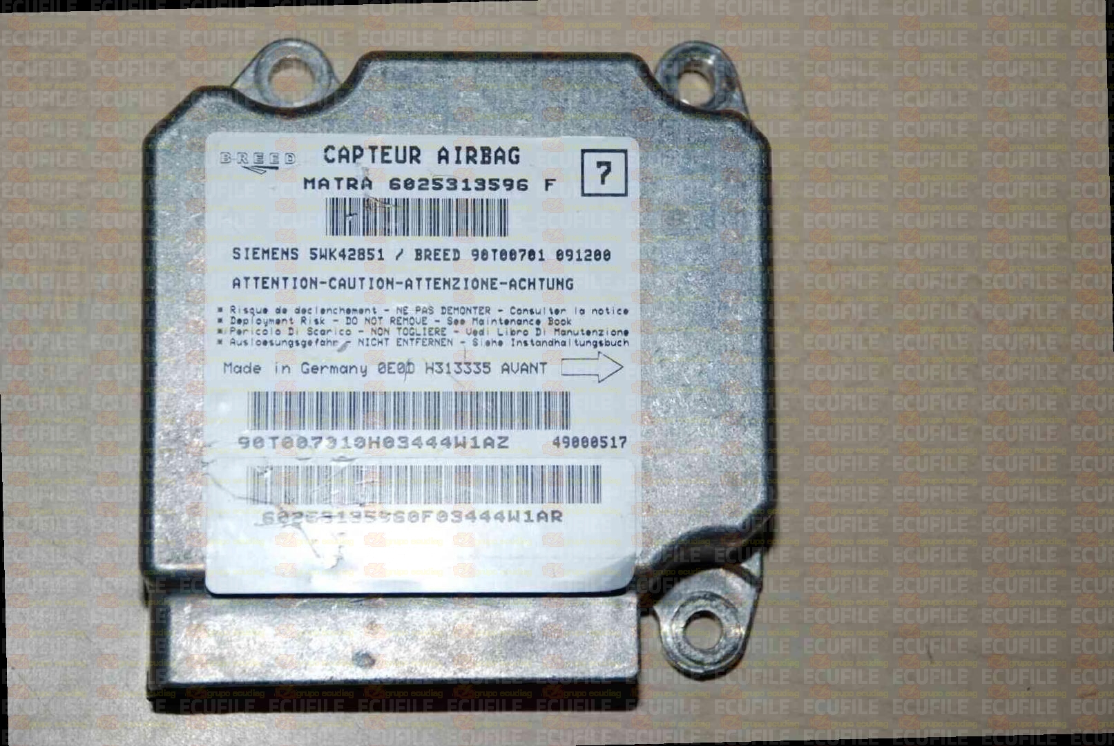 SIEMENS 5WK42851 BREED 90T00701 RENAULT ESPACE III 6025313596F