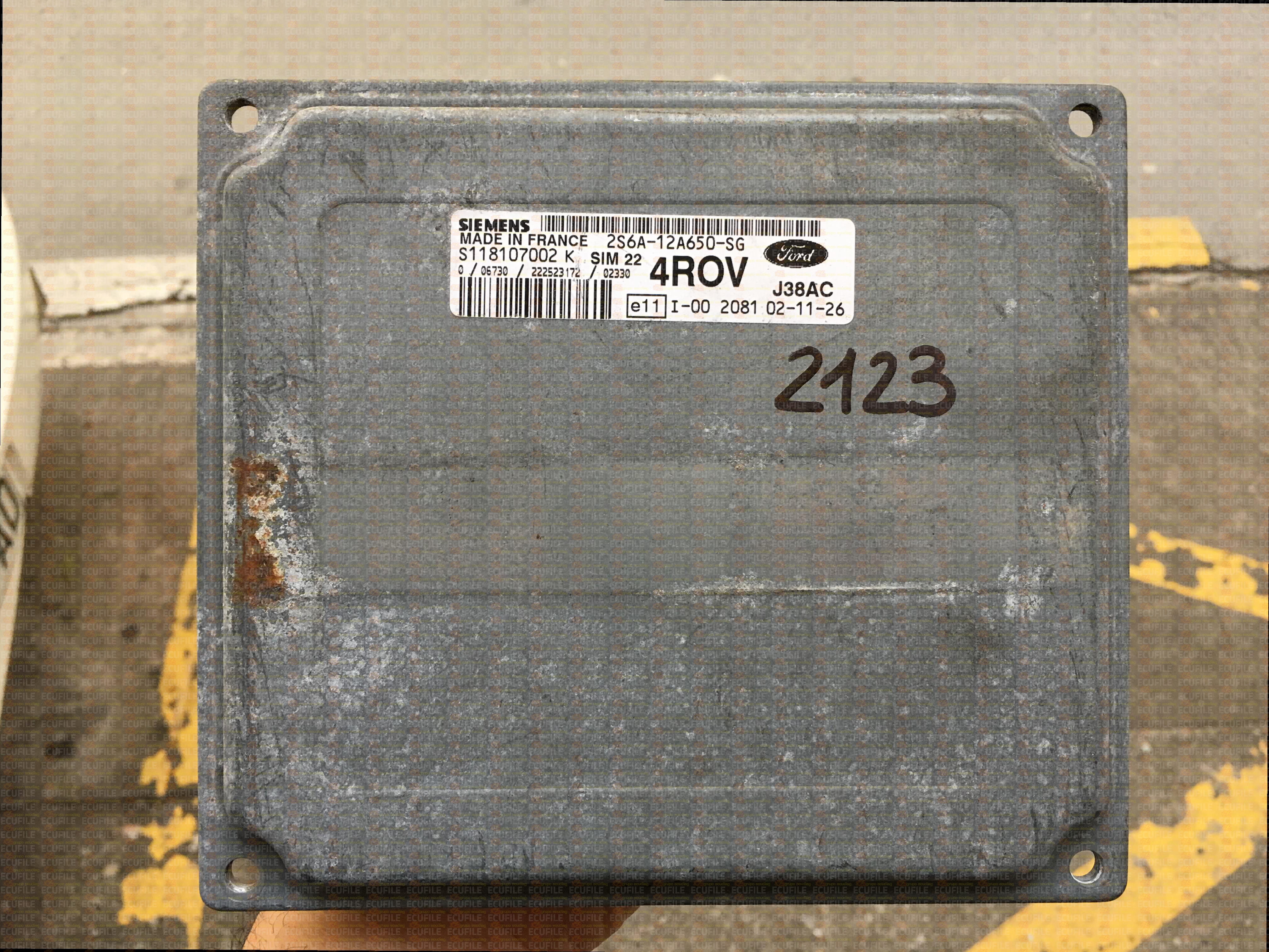 SIEMENS SIM22 S118107002K FORD FIESTA 1.4 2S6A-12A650-SG 4ROV F1491D4000000