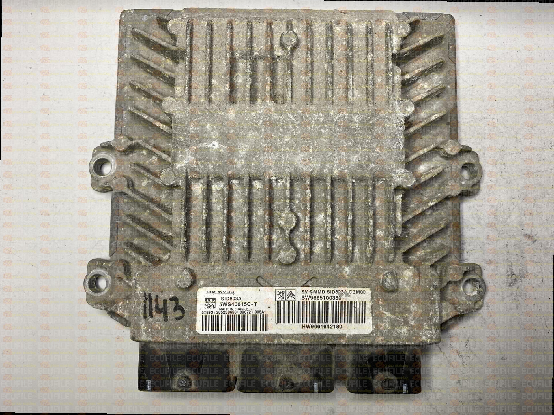 SIEMENS VDO CONTINENTAL SID803A 5WS40615C-T CITROEN JUMPY II PEUGEOT EXPERT FIAT SCUDO 2.0 HDI JTD 120HP HW9661642180 SW9665100380 9666172080 - PO30091000000