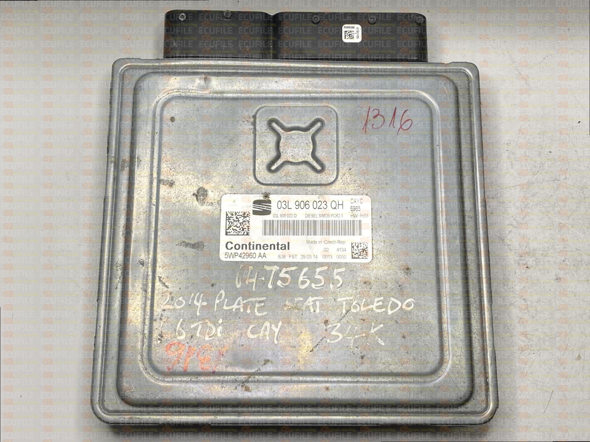 CONTINENTAL SIMOS PCR2.1 5WP42960AA SEAT TOLEDO IV 1.6 TDI 105HP 03L906023Q 03L906023QH SM2G0M0000000-6965
