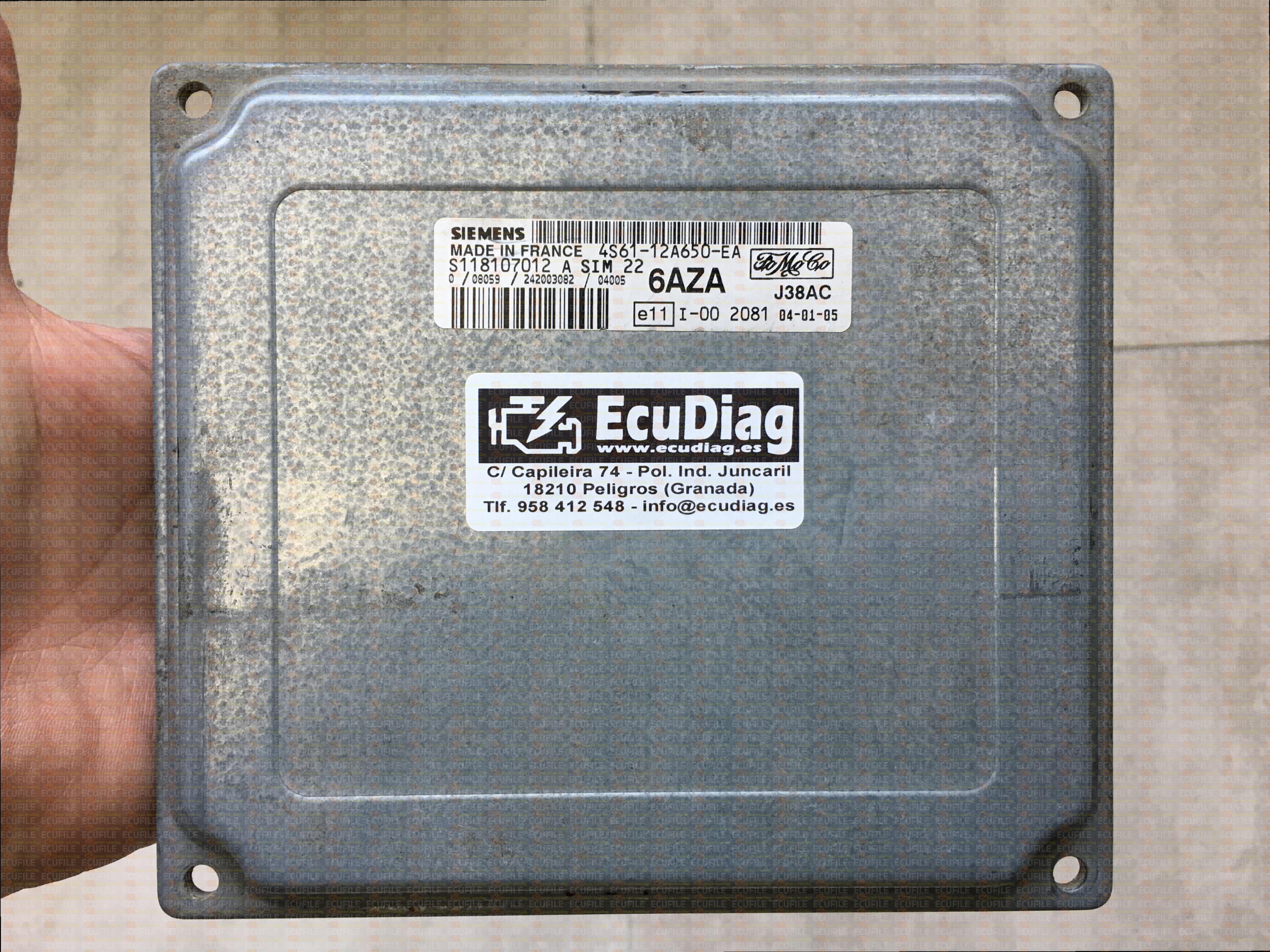 SIEMENS SIM22 S118107012A FORD FIESTA 1.4 4S61-12A650-EA 6AZA F1491D4000000