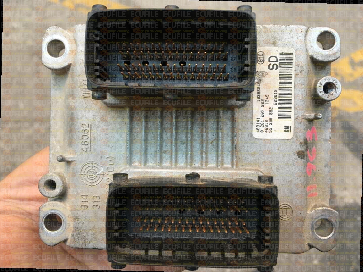 BOSCH ME7.6H4 0261207962 OPEL CORSA III C 1.2i 75HP 55350552 SD 1037370316