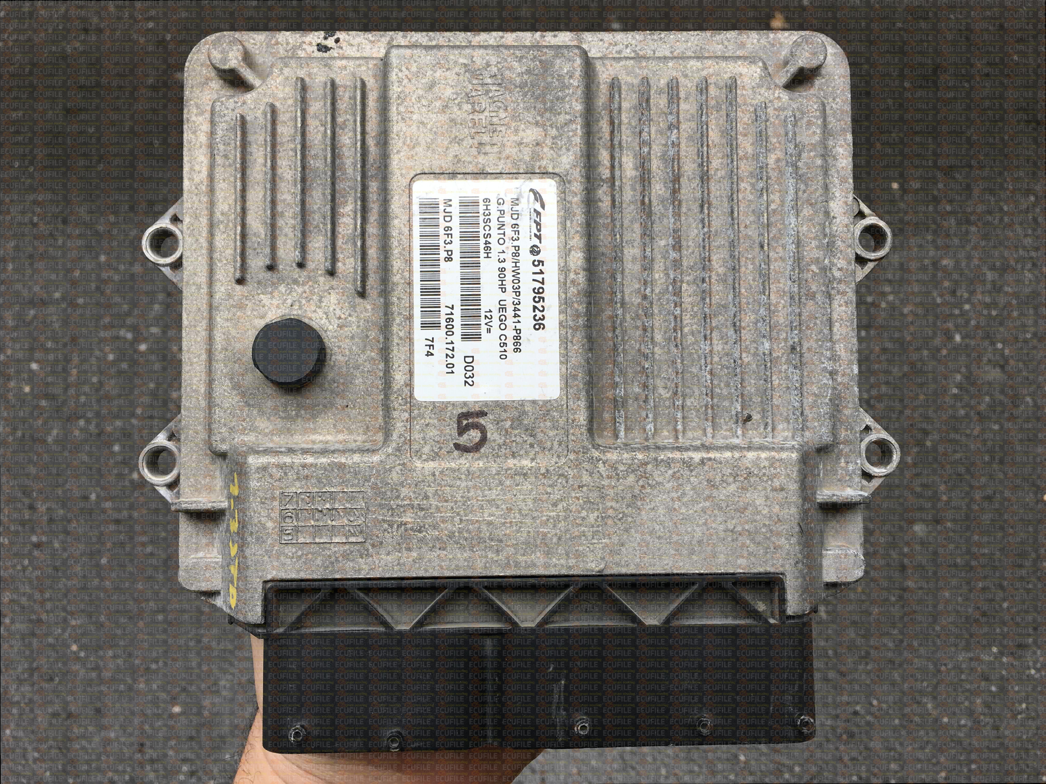 MAGNETI MARELLI MJD 6F3.P8 71600.172.01 FIAT GRANDE PUNTO 1.3 JTD 90HP 51795236 HW03P 3441P866