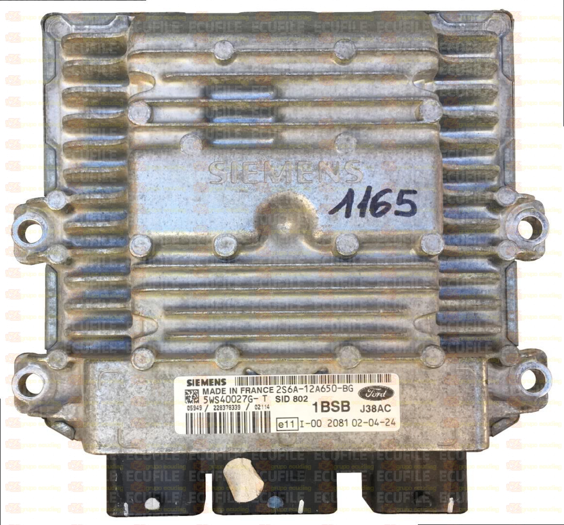SIEMENS SID802 5WS40027G-T FORD FIESTA 1.4 TDCI 2S6A-12A650-BG 1BSB FM00640000000