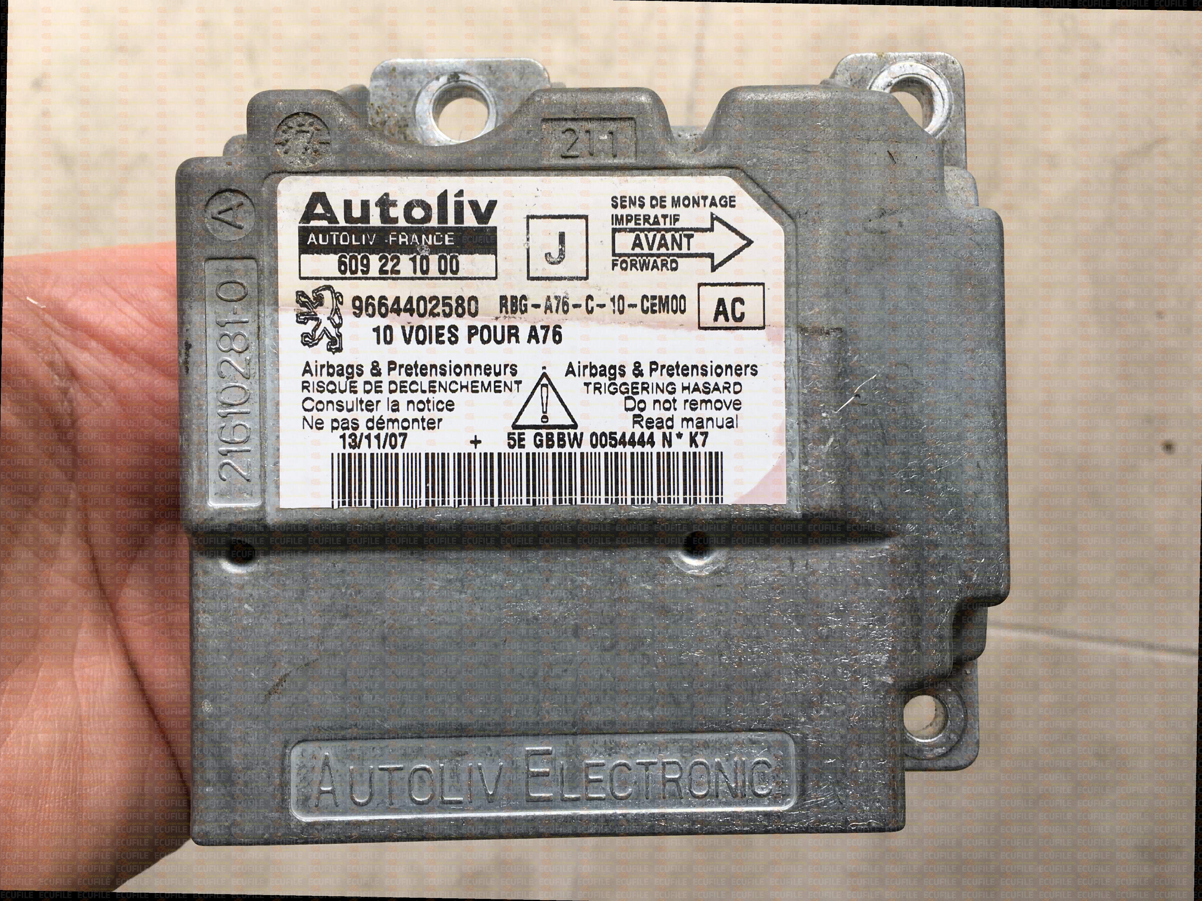 AUTOLIV 609221000 PEUGEOT 207 9664402580 AC