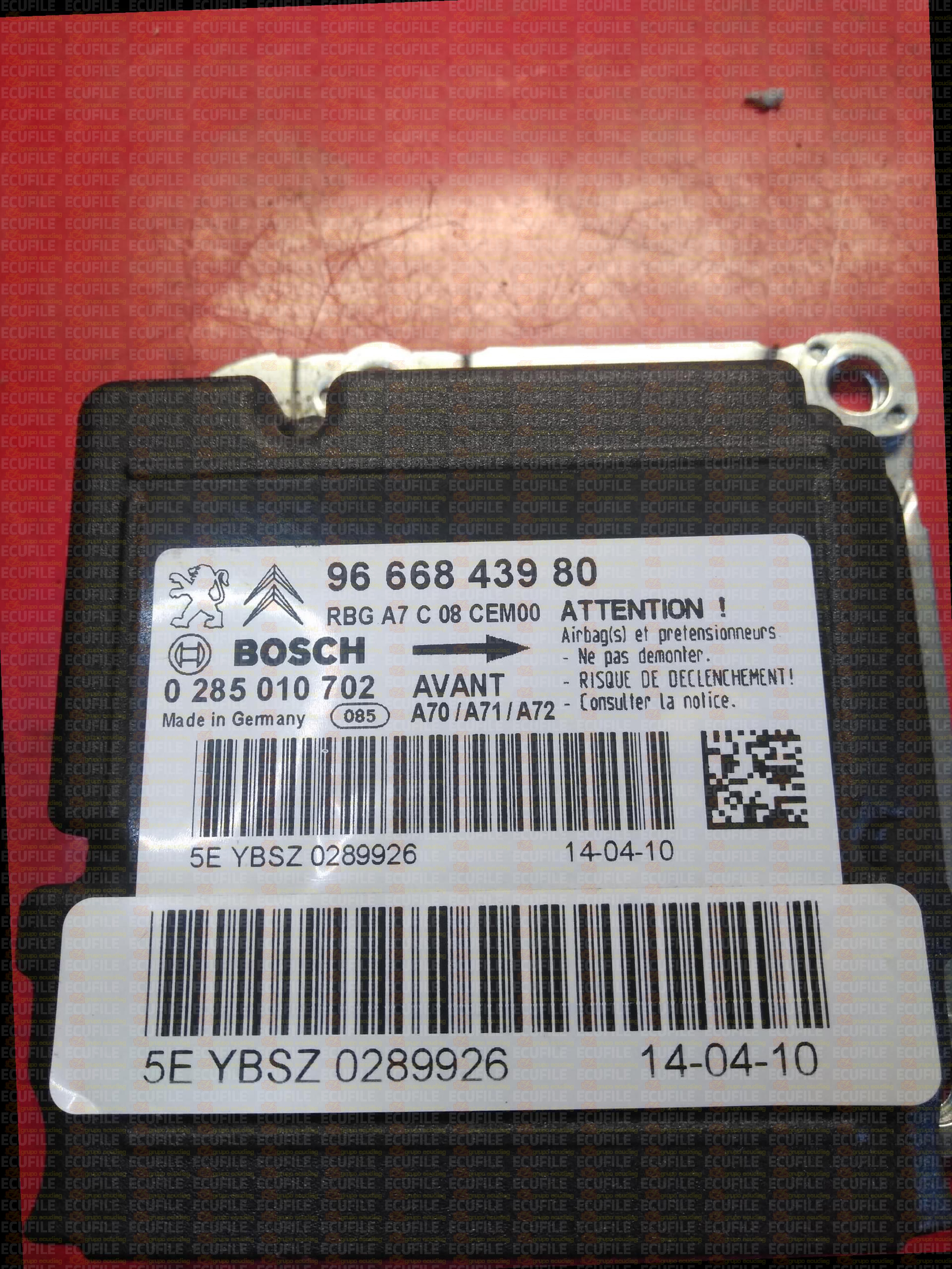 BOSCH 0285010702 PEUGEOT 207 9666843980