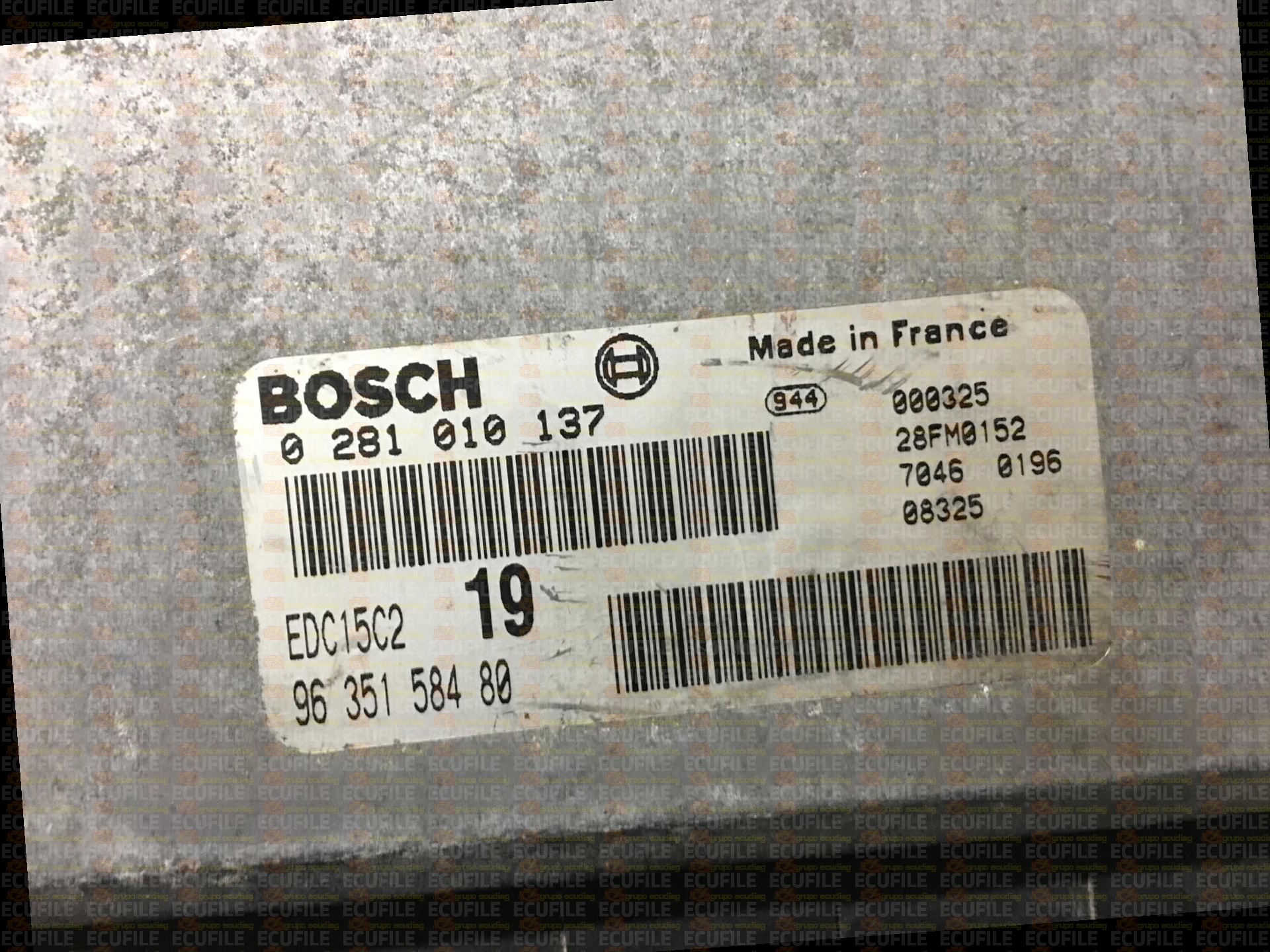 BOSCH EDC15C2-6.1 0281010137 CITROEN XSARA PICASSO 2.0 HDI 90HP 9635158480 1037359162
