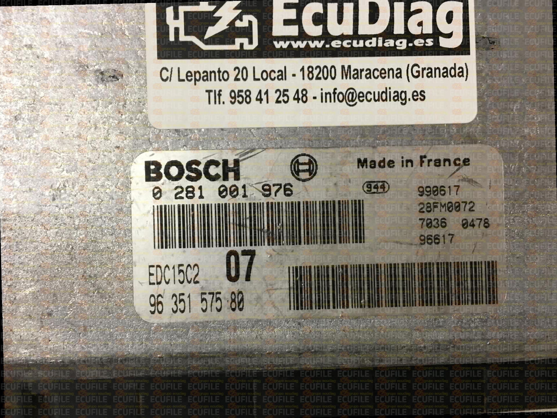 BOSCH EDC15C2-3.2 0281001976 CITROEN XSARA PEUGEOT 306 2.0 HDI 90HP 9635157580 1037359058