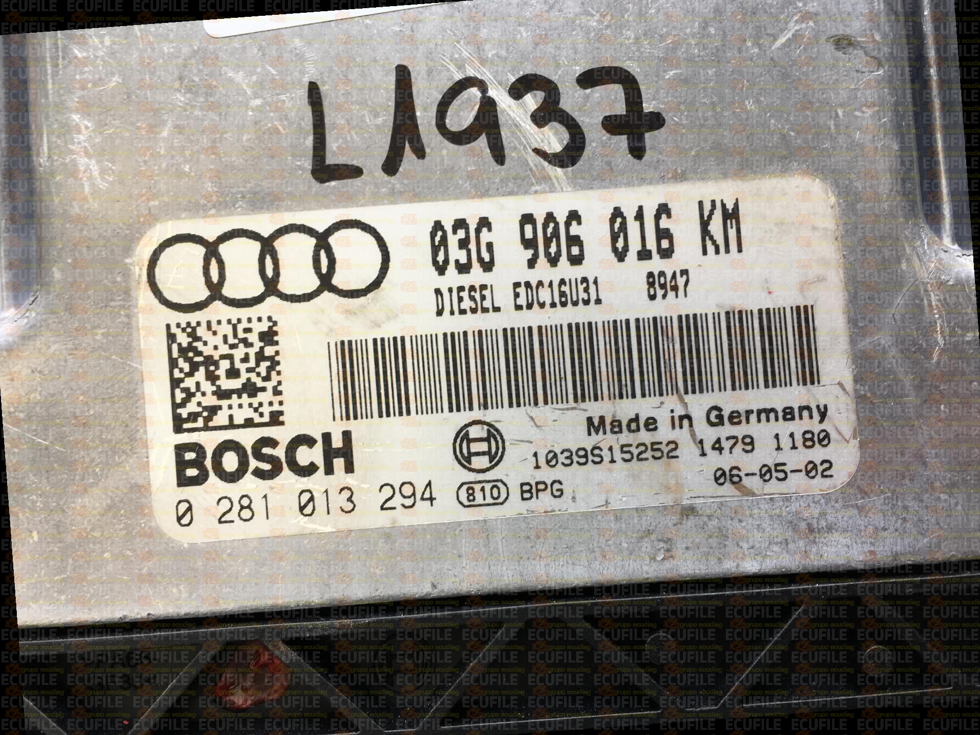 BOSCH EDC16U31-4.83 0281013294 AUDI A4 2.0 TDI 140HP 03G906016KM 1037386351