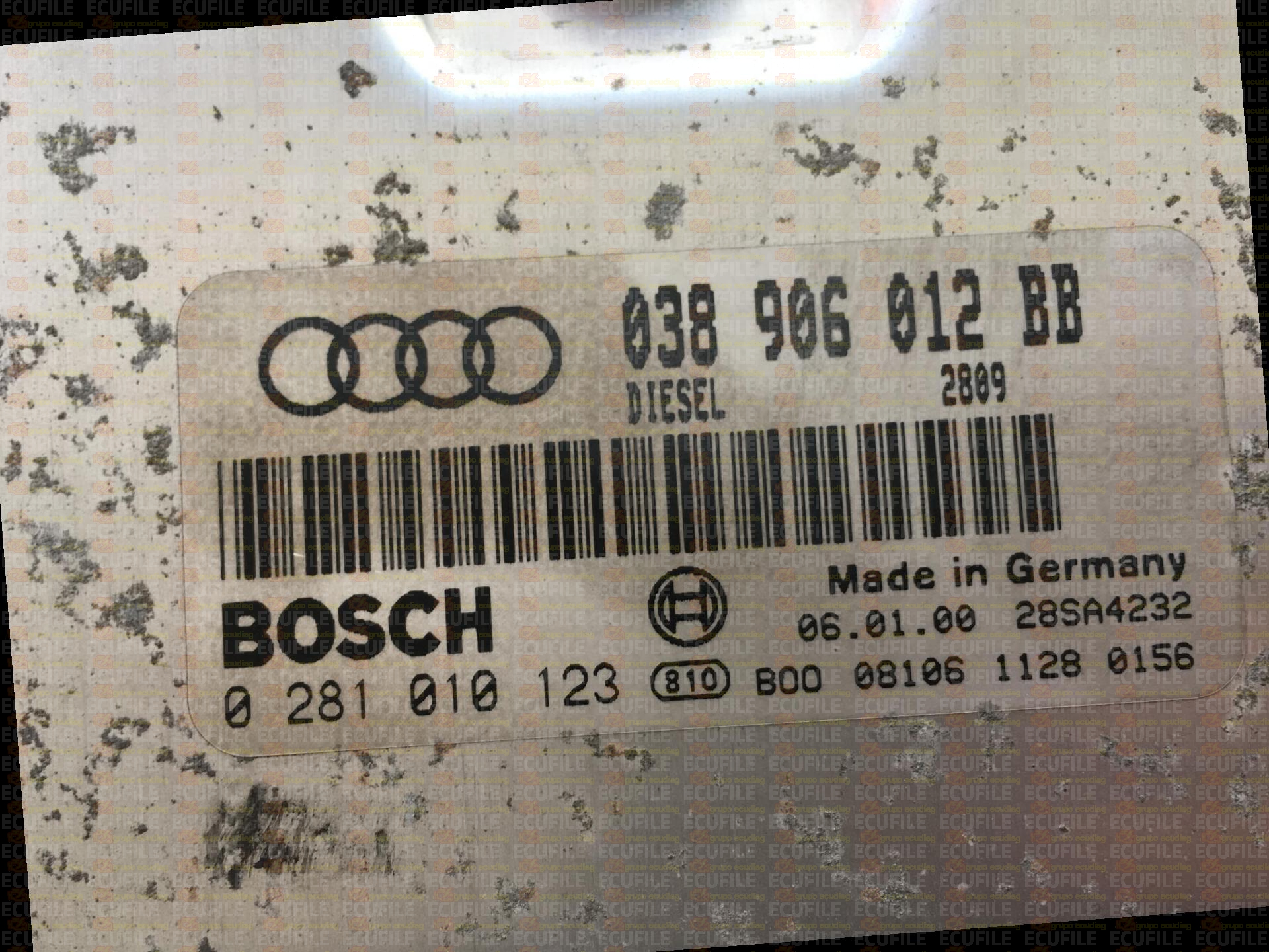 BOSCH EDC15VM+2.V1 0281010123 AUDI A3 1.9 TDI 110HP 038906012BB 1037362705