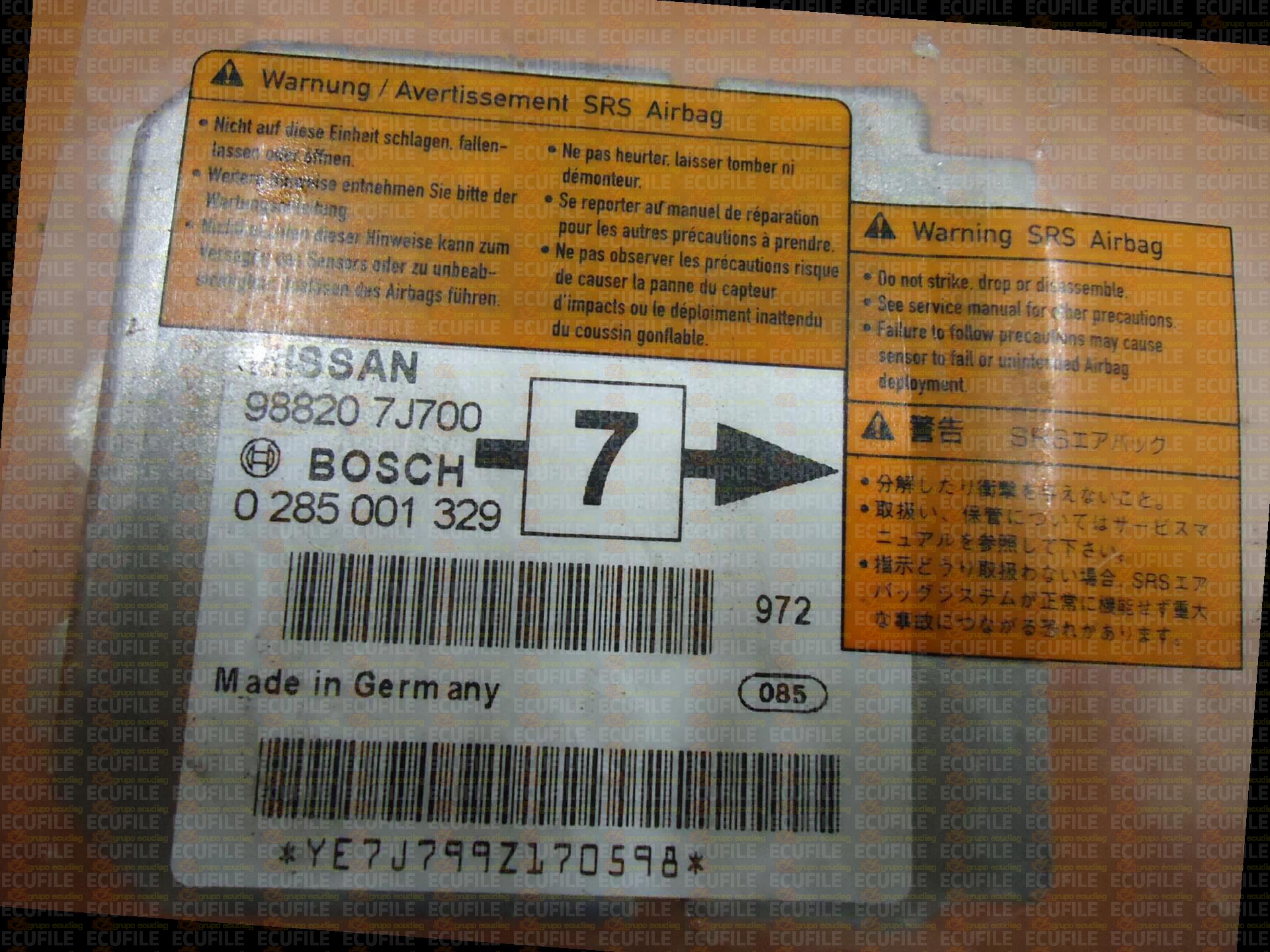 BOSCH AB8.1 0285001329 NISSAN PRIMERA 988207J700