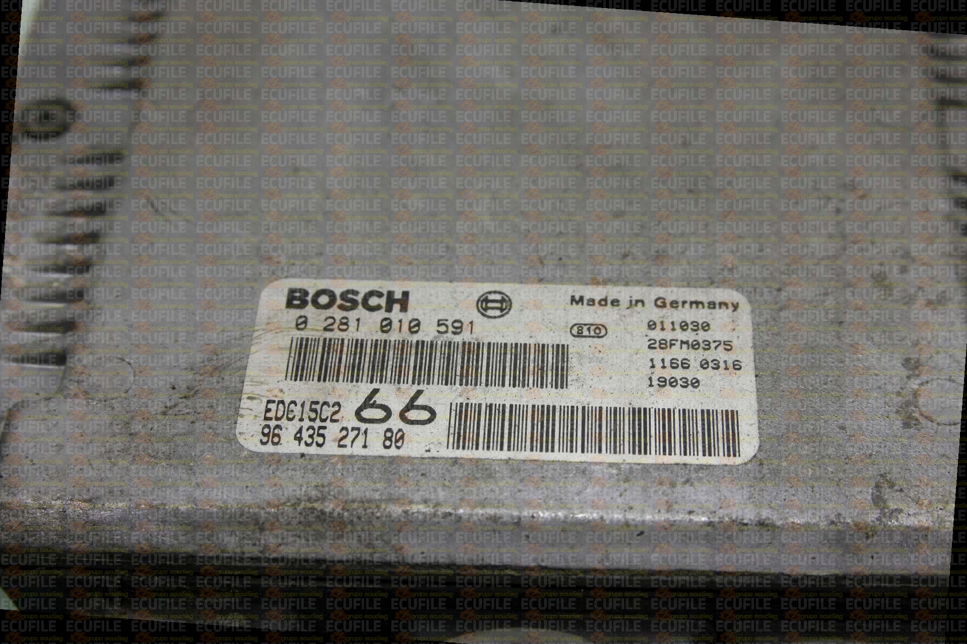 BOSCH EDC15C2-11.1 0281010591 CITROEN JUMPY PEUGEOT EXPERT FIAT SCUDO 2.0 HDI JTD 94HP 9643527180 1037353871