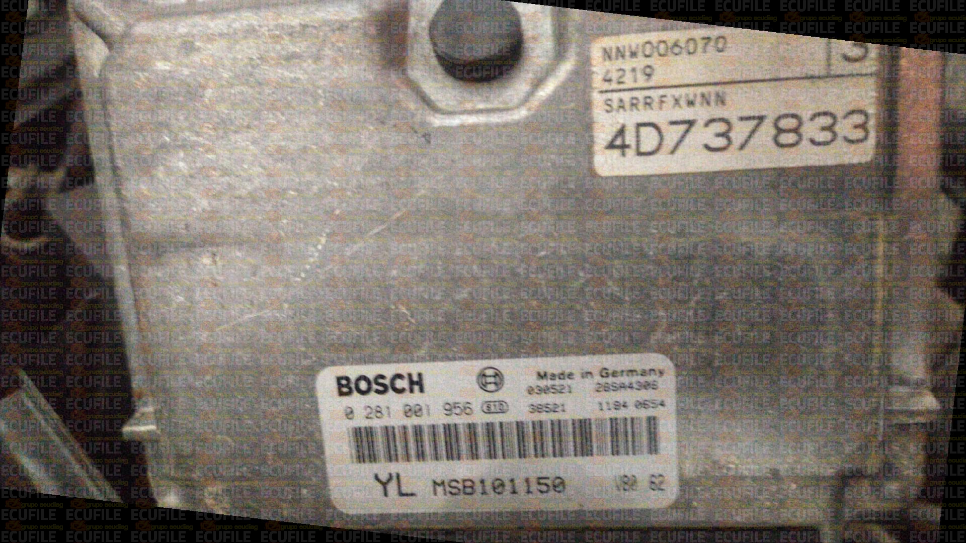 BOSCH EDC15M1-7.3 0281001956 MG ROVER ZR 2.0 TD 113HP MSB101150 YL