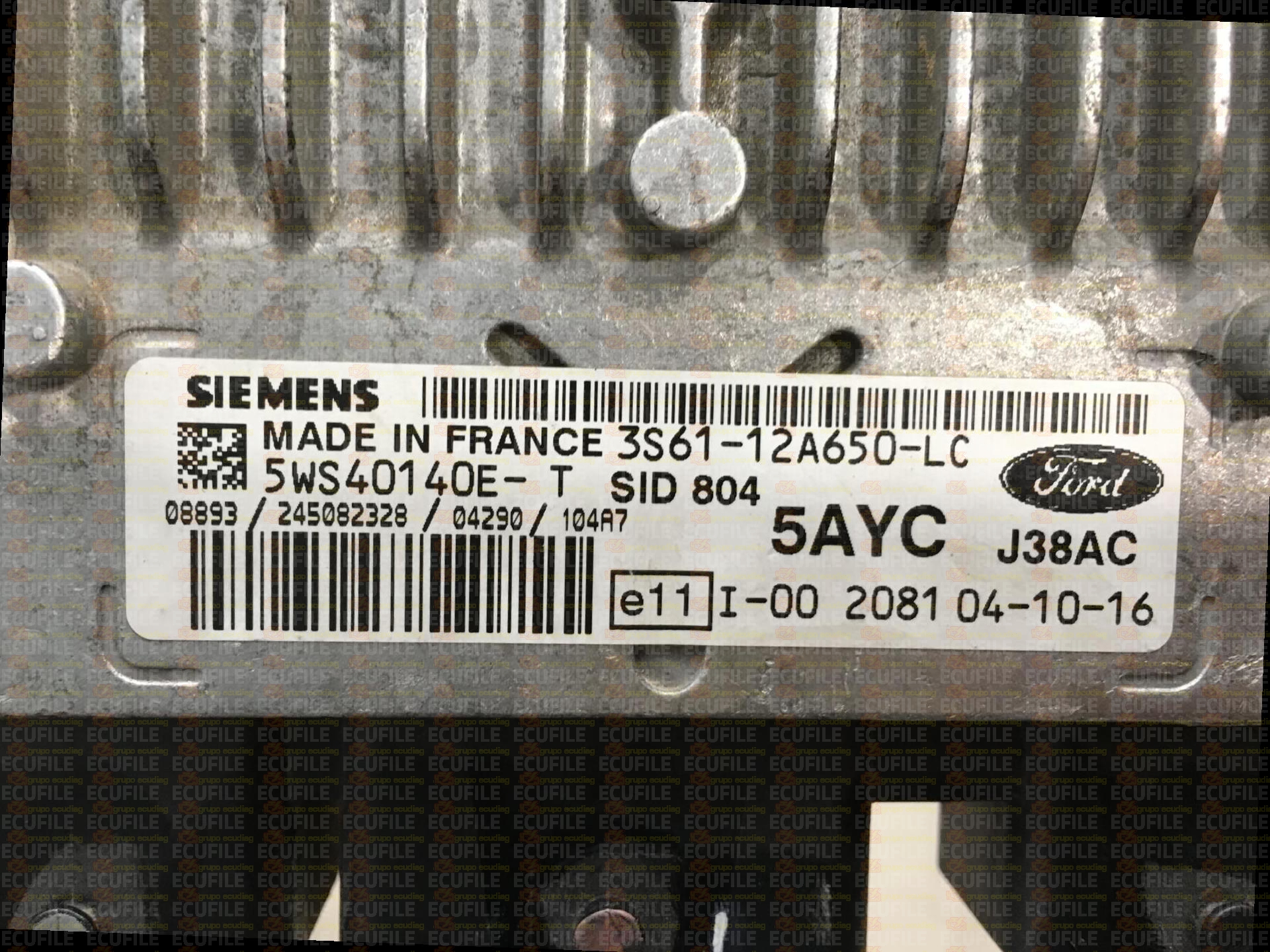 SIEMENS SID804 5WS40140E-T FORD FIESTA 1.4 TDCI 3S61-12A650-LC 5AYC FM10538000000