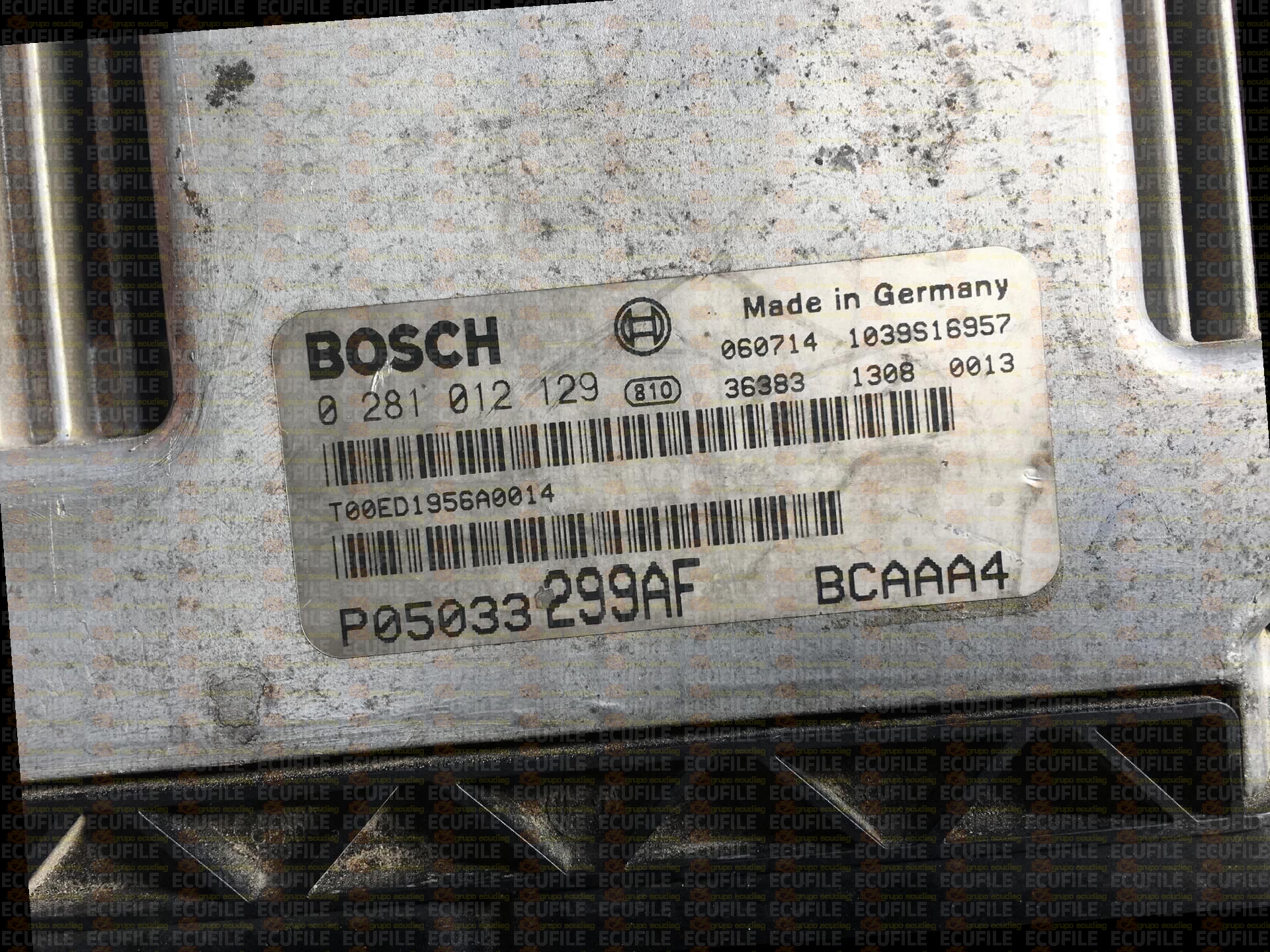 BOSCH EDC16U31-4.70 0281012129 DODGE CALIBER I 2.0 CRDI 140HP P05033299AF P05033299AG 1037389256