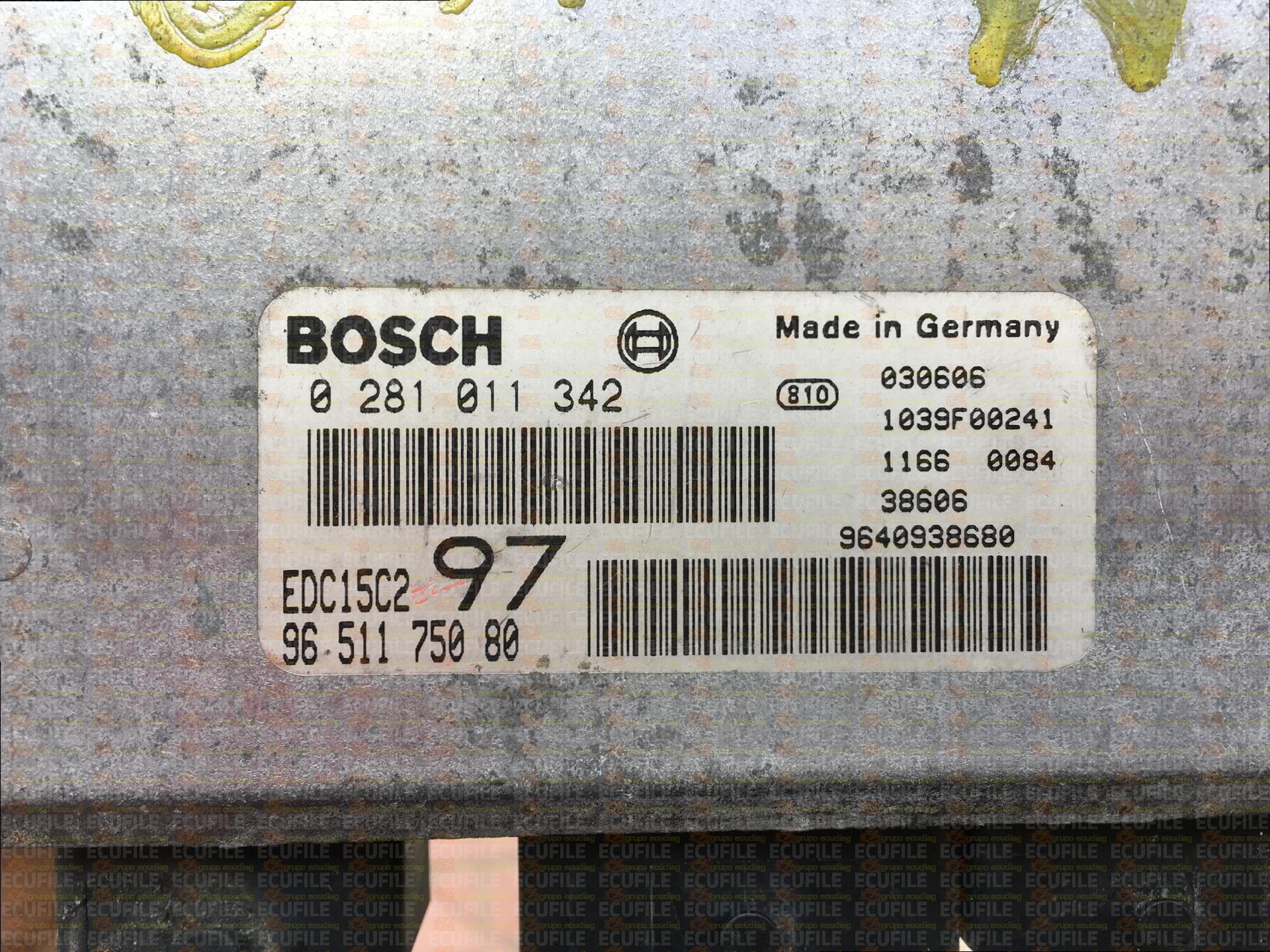 BOSCH EDC15C2-11.1 0281011342 CITROEN JUMPY PEUGEOT EXPERT FIAT SCUDO 2.0 HDI JTD 94HP 9651175080 1037364458