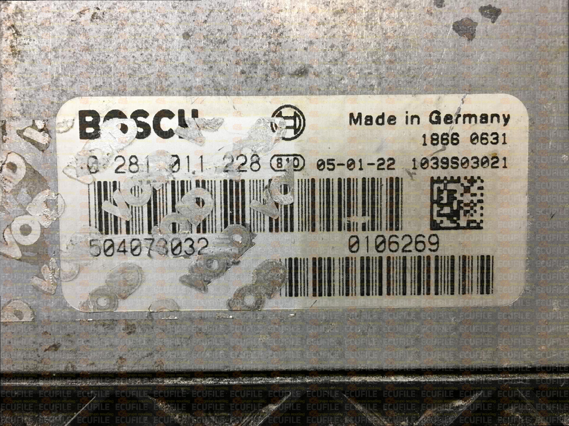 BOSCH EDC16C8-1.31 0281011228 IVECO DAILY 2.8 HPI 125HP 504073032 1037370675-H3PSWN25