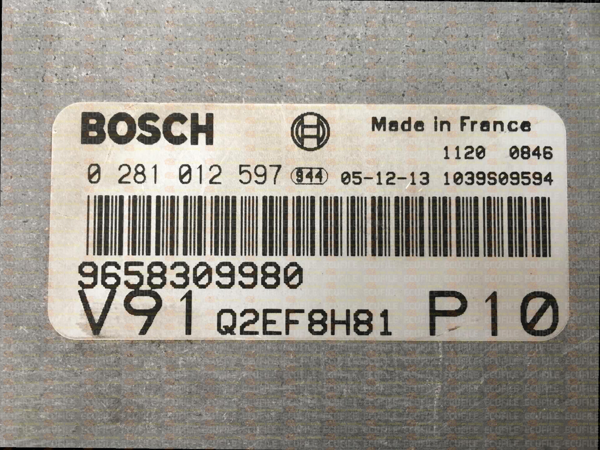 BOSCH EDC15C7-2.21 0281012597 FIAT DUCATO CITROEN JUMPER PEUGEOT BOXER 2.0 JTD HDI 84HP 9658309980 1037375198