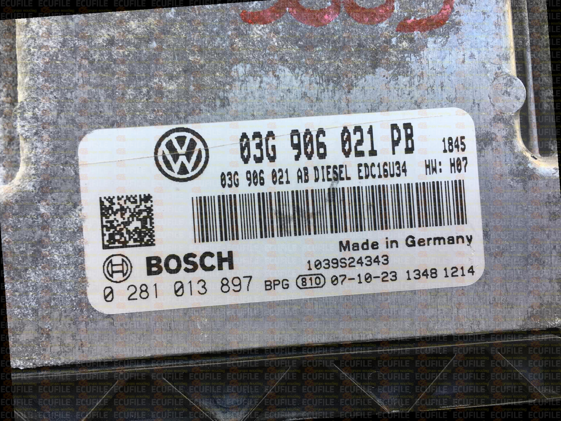 BOSCH EDC16U34-3.42 0281013897 VOLKSWAGEN PASSAT 1.9 TDI 105HP 03G906021PB 1037391592