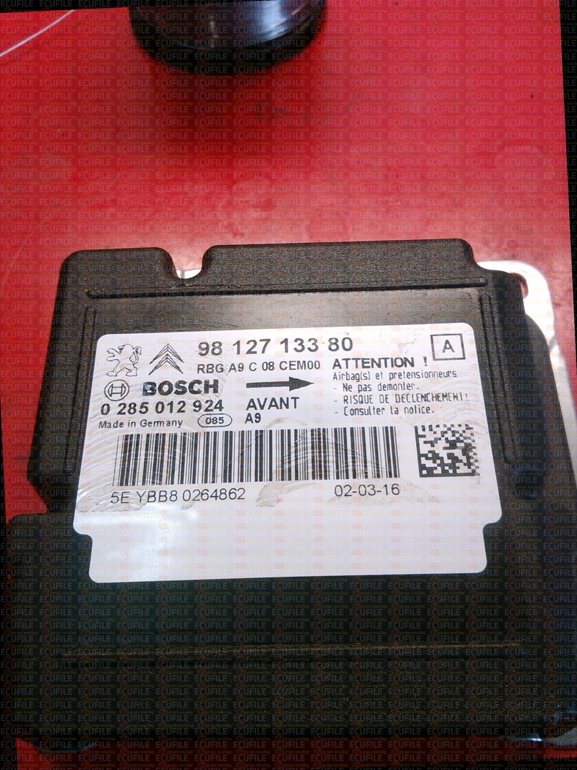 BOSCH 0285012924 PEUGEOT 208 9812713380 A