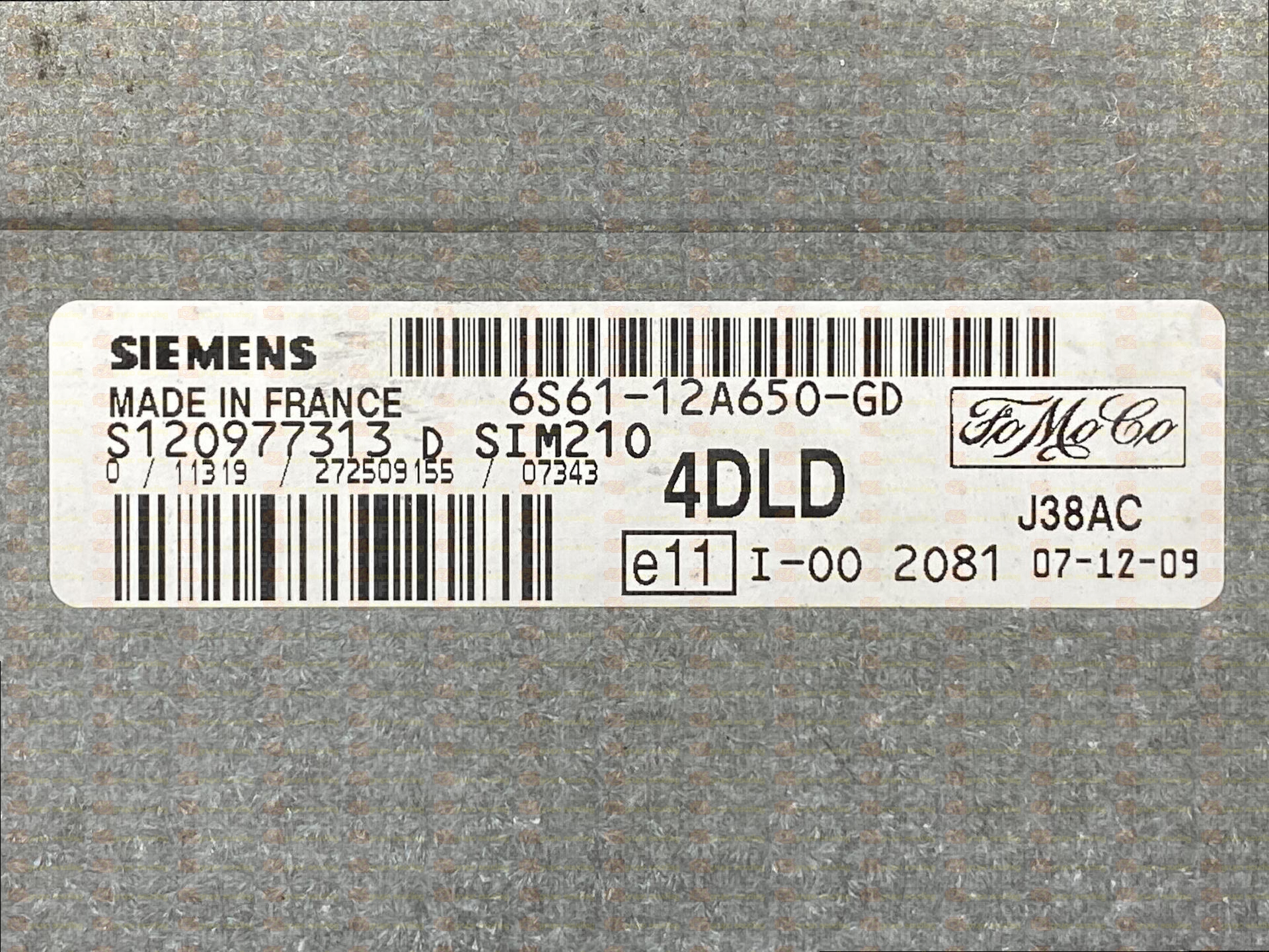 SIEMENS SIM210 S120977313D FORD FIESTA 1.4 16V 80HP 6S61-12A650-GD 4DLD F1491E6000000