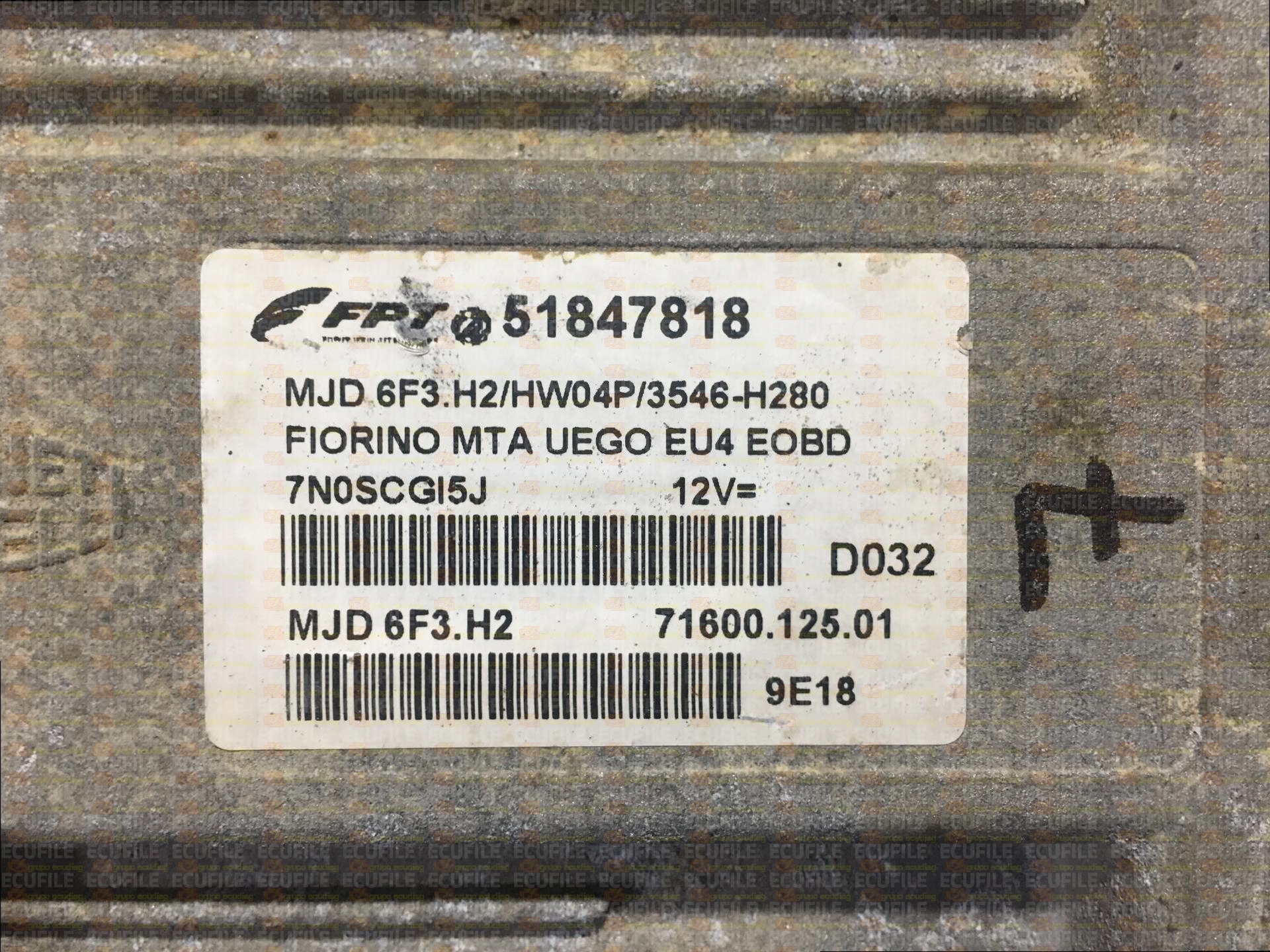 MAGNETI MARELLI MJD 6F3.H2 71600.125.01 FIAT FIORINO 1.3 JTD 75HP 51847818 HW04P 3546H280