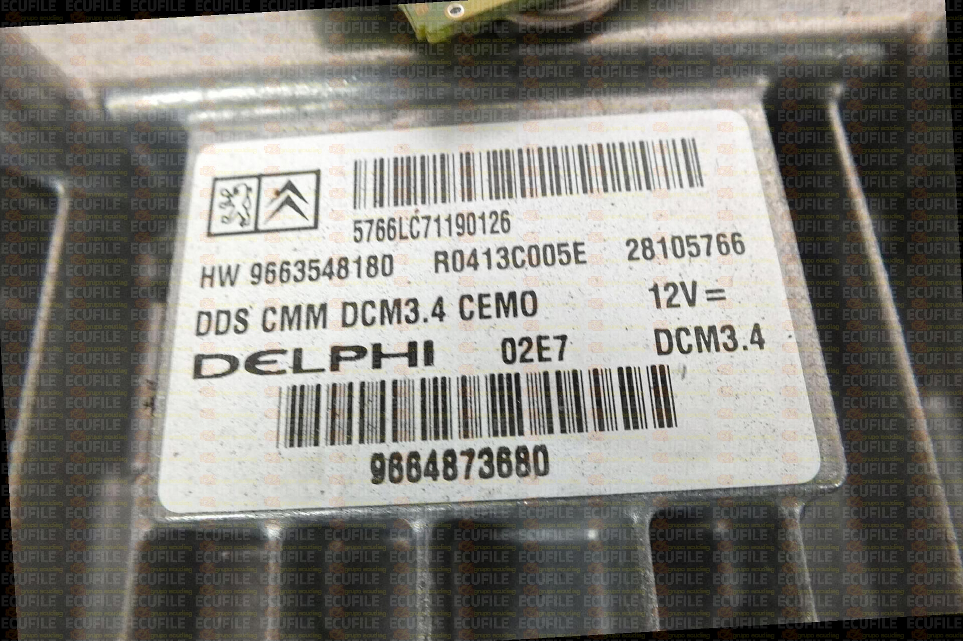 DELPHI DCM3.4 R0413C005E 28105766 CITROEN C4 PEUGEOT 307 2.0 HDI HW 9663548180 SW 9664873680 EEPROM 95320