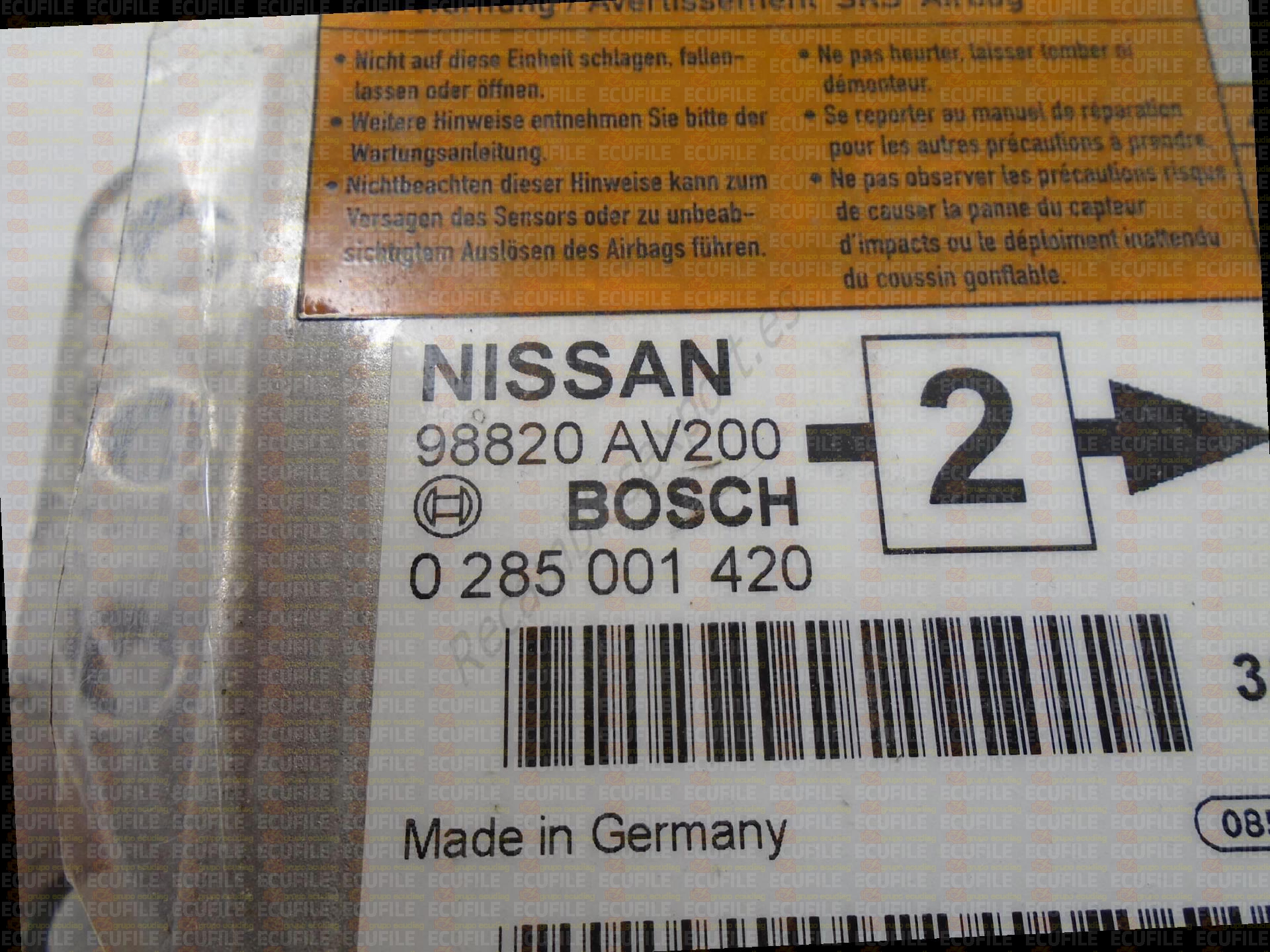 BOSCH AB8.1E 0285001420 NISSAN ALMERA 98820AV200