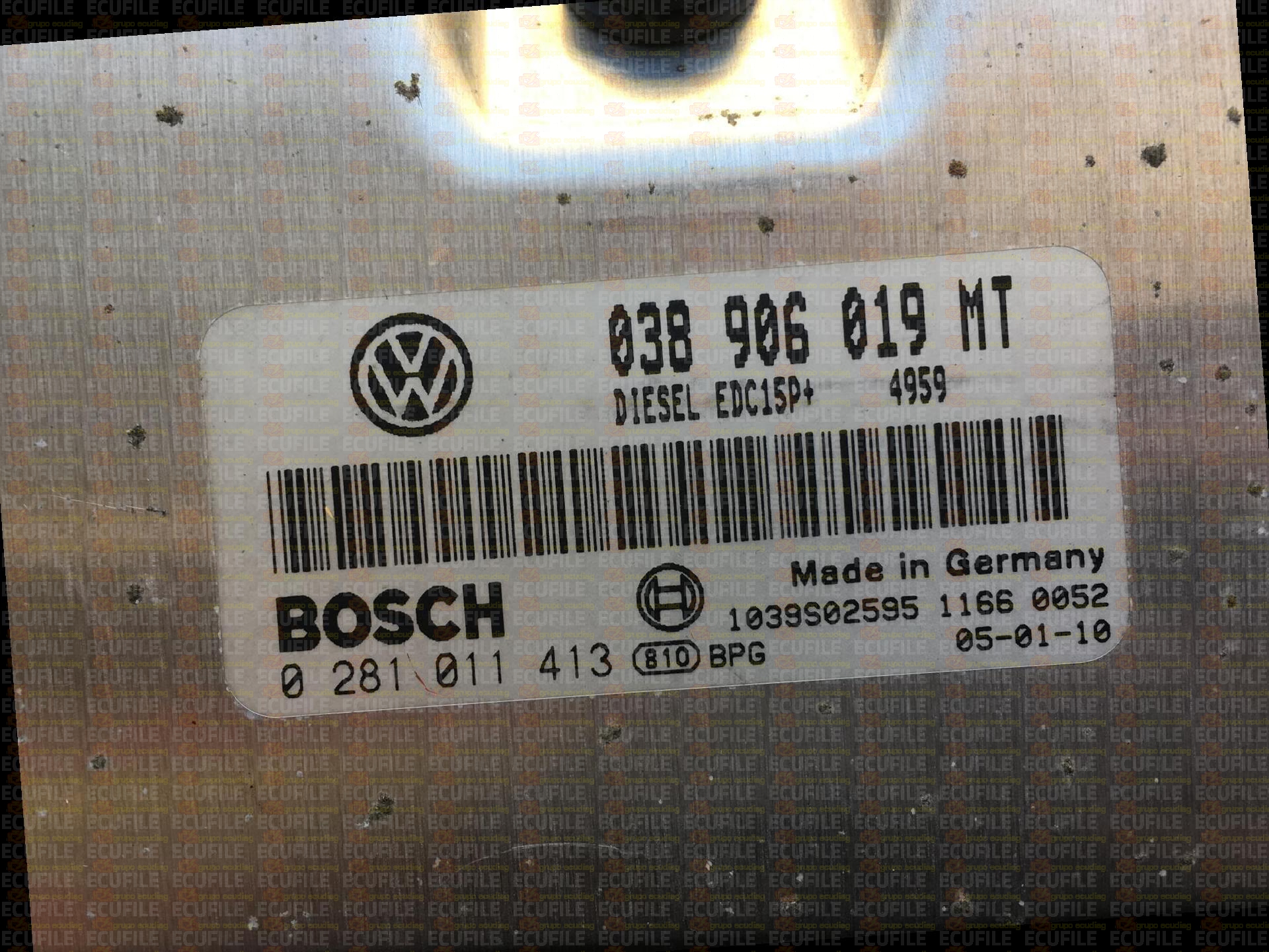 BOSCH EDC15P+22.3.2 0281011413 VOLKSWAGEN NEW BEETLE 1.9 TDI 100HP 038906019MT 1037367412
