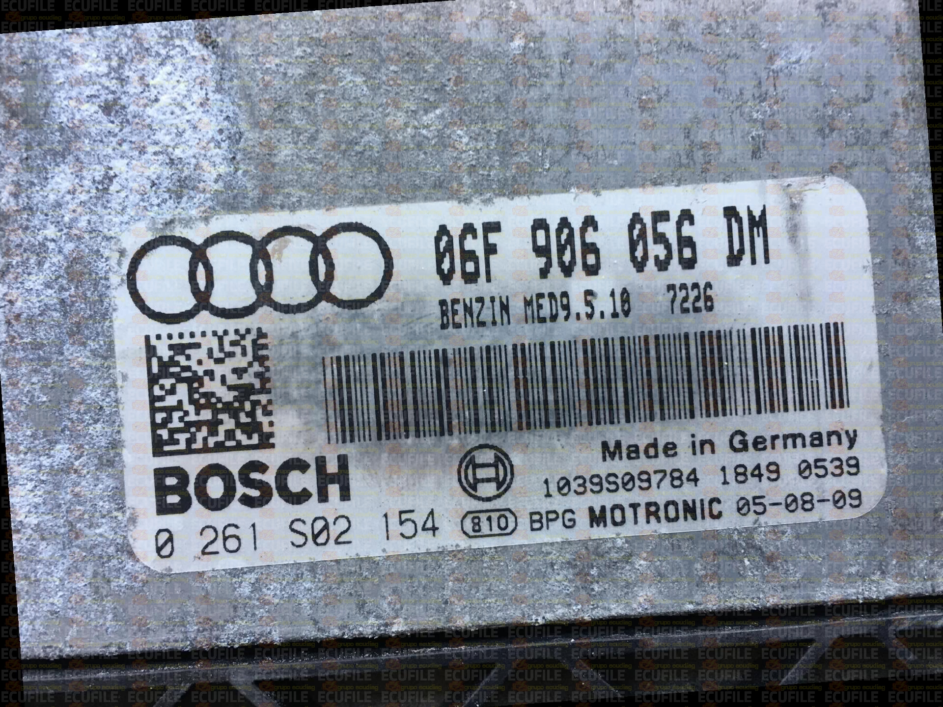 BOSCH MED9.5.10 0261S02154 AUDI A3 2.0 FSI 150HP 06F906056DM 1037375444