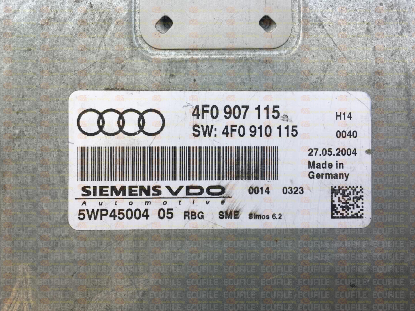 SIEMENS VDO SIMOS 6.2 5WP45004 AUDI A6 3.2 V6 FSI 255HP 4F0907115 4F0910115 S6200FC000000