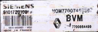 SIEMENS FENIX S101720102F RENAULT 7700864499 HOM7700745986 EEPROM MC68HC11