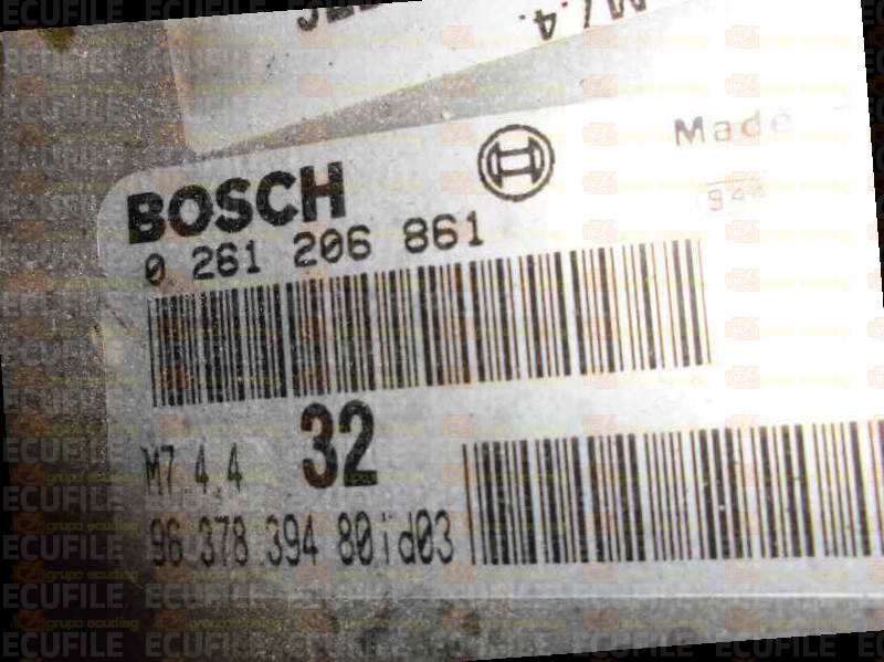 BOSCH M7.4.4 0261206861 PEUGEOT 306 1.6i 88HP 9637839480 1037353293