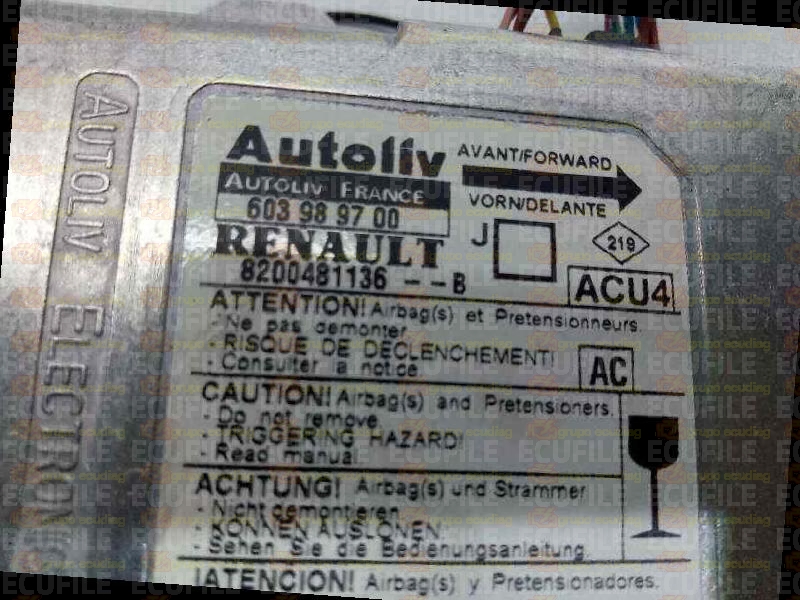 AUTOLIV ACU4 603989700 RENAULT SCENIC II 8200481136--B AC EEPROM 95160