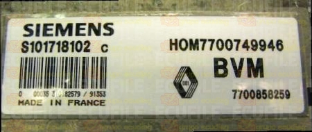 SIEMENS FENIX S101718102C RENAULT 7700858259 HOM7700749946 EEPROM MC68HC11