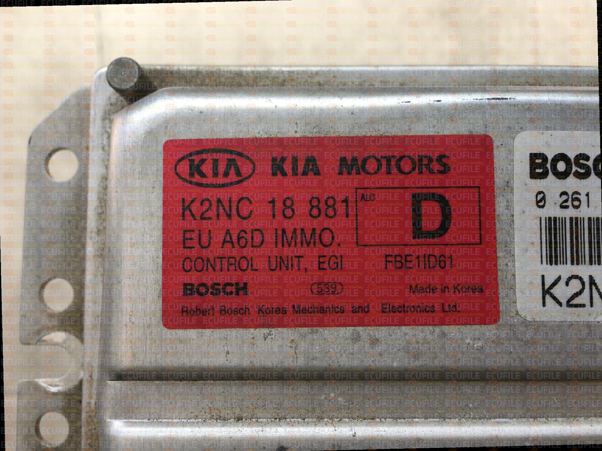 BOSCH M7.9.1 0261206702 KIA SHUMA 1.6 102HP 39110-2X3251 391102X3251 1268301775 SDFLA6DD - 1037360468