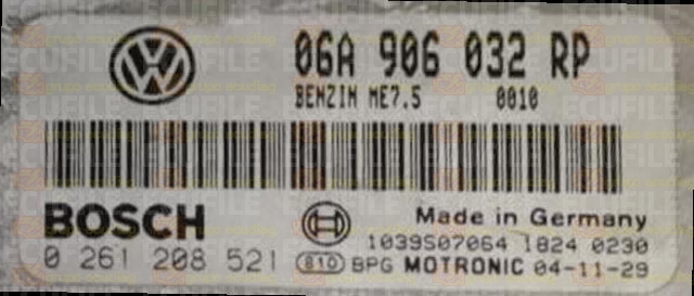 BOSCH ME7.5 0261208521 SEAT CORDOBA II IBIZA III 1.8T CUPRA 180HP 06A906032RP 1037371739-0010