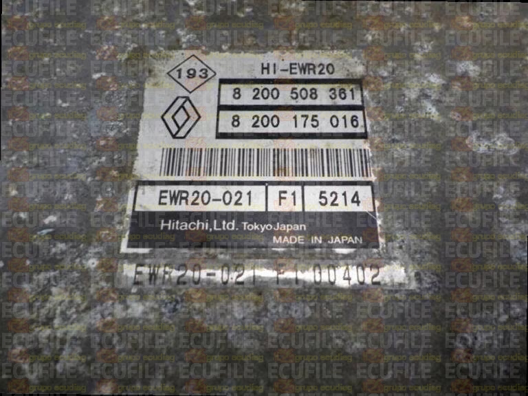HITACHI HI-EWR20 EWR20-021 F1 5214 RENAULT GRAND ESPACE IV 3.5i V6 24V 240HP 8200175016 8200508361 EEPROM 93C66