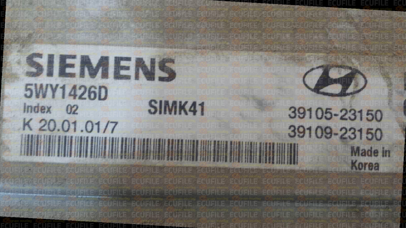 SIEMENS SIMK41 5WY1426D HYUNDAI ELANTRA 2.0i 39105-23150 39109-23150 6600078010000