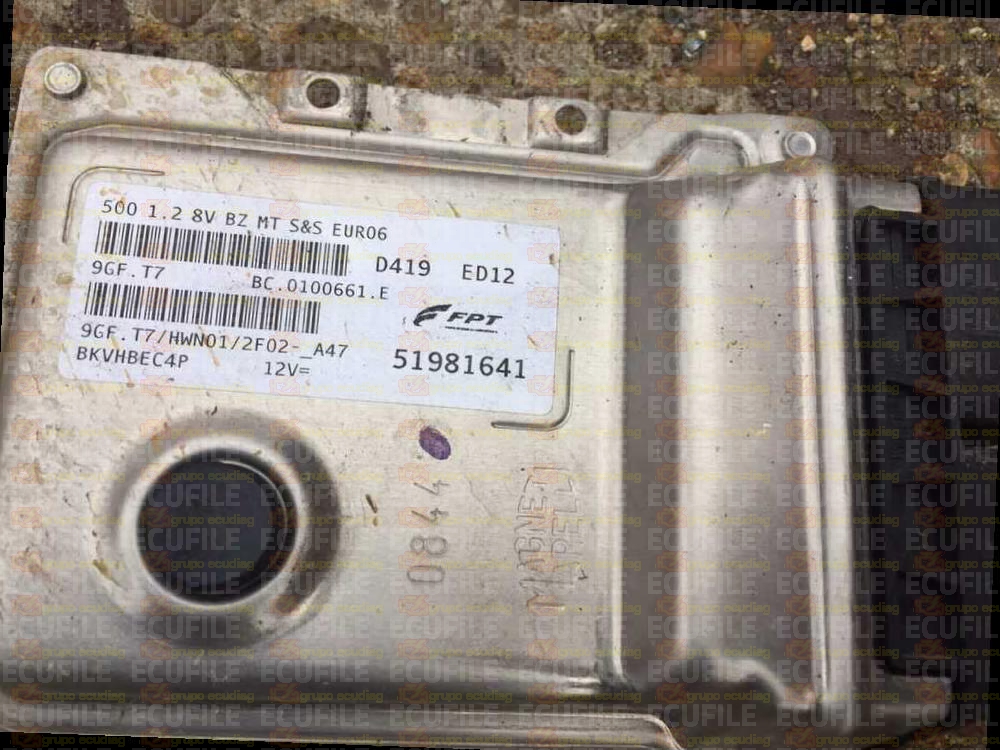 MAGNETI MARELLI 9GF.T7 BC.0100661.E FIAT 500 1.2 51981641 HWN01 EEPROM 95640