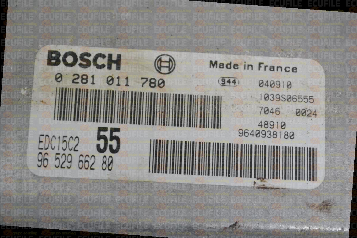 BOSCH EDC15C2-10.1 0281011780 CITROEN C5 2.2 HDI 133HP 9652966280 1037372947