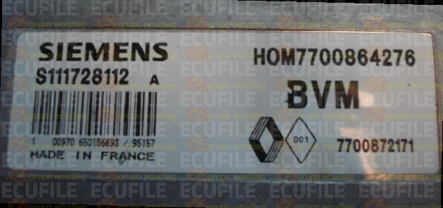 SIEMENS FENIX S111728112A RENAULT 7700872171 HOM7700864276 EEPROM MC68HC11
