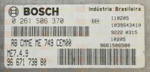 BOSCH ME7.4.9 0261S06370 PSA 9667173880 EEPROM 95320