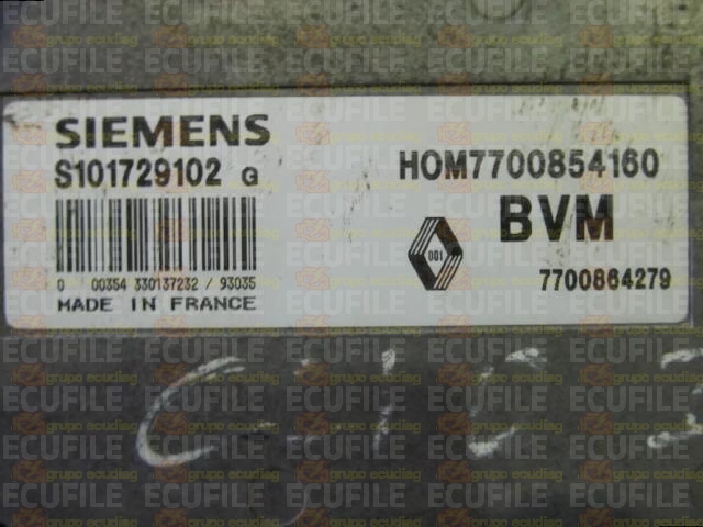 SIEMENS FENIX S101729102G RENAULT 7700864279 HOM7700854160 EEPROM MC68HC11